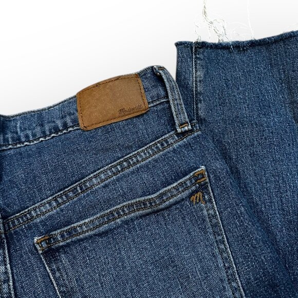 Madewell The Perfect Vintage Jeans High Waisted Dark Wash Frayed Hem - Picture 4 of 5